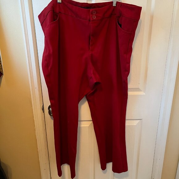Torrid Studio by Torrid Womens Slacks Pants Plus Size Size 30R Red Comfy Stretch - Picture 3 of 5